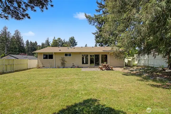So much space in this fully fenced backyard!