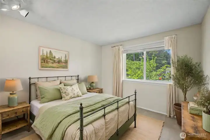 virtually staged bedroom