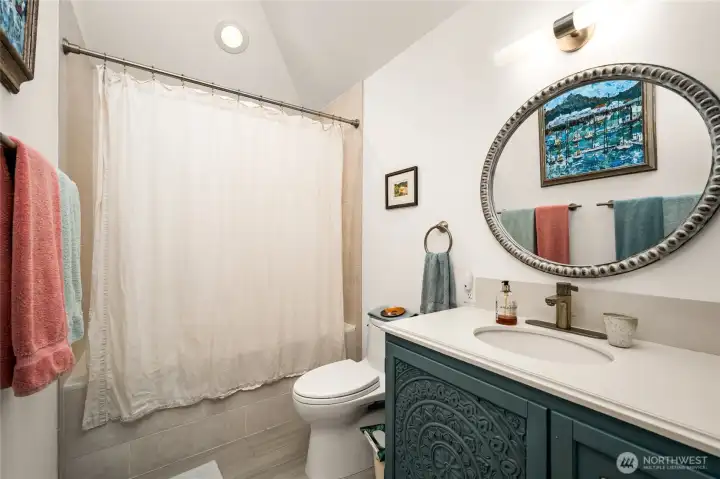 Bathroom in upper floor primary suite