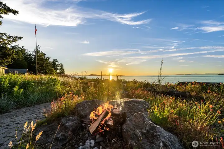 Fire meets sky