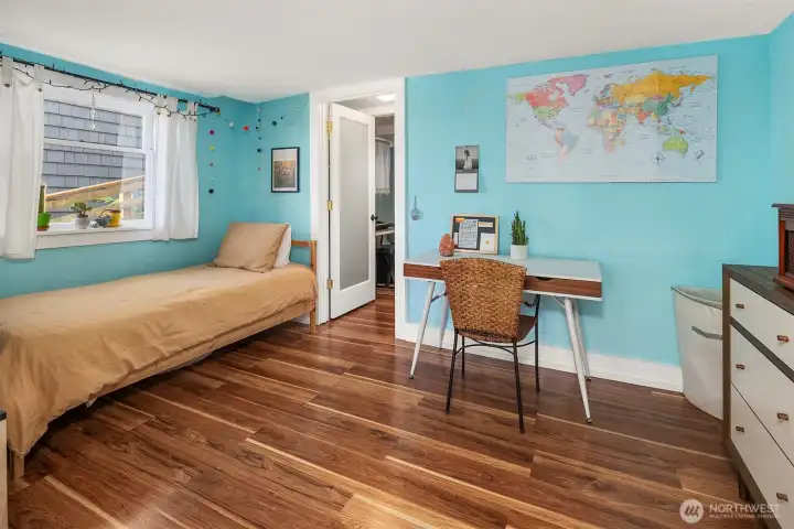 Lower level bedroom features two rooms allowing for multiple uses.