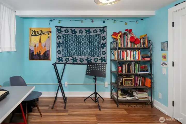 Lower level bedroom features two rooms allowing for multiple uses.