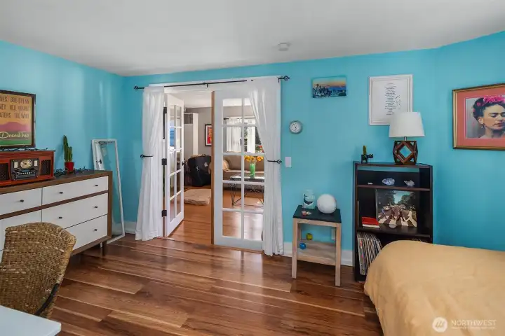 Lower level bedroom features two rooms allowing for multiple uses.