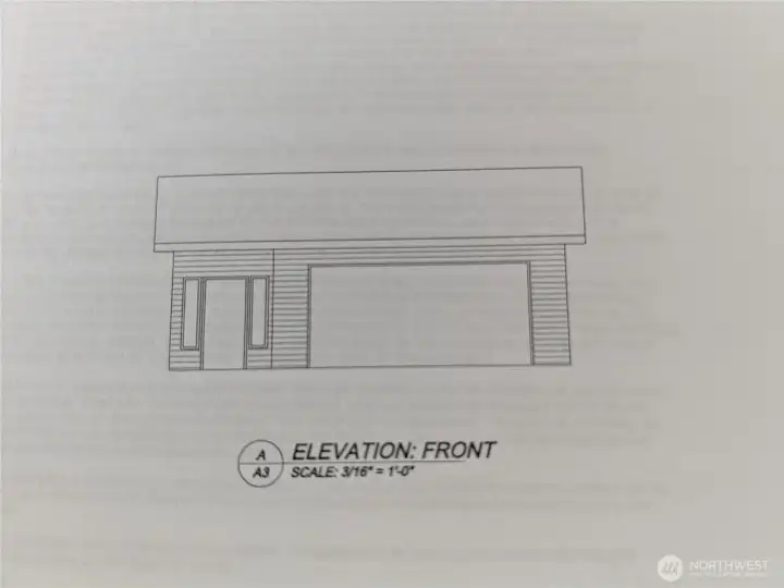 Architectural Drawing of Front Elevation