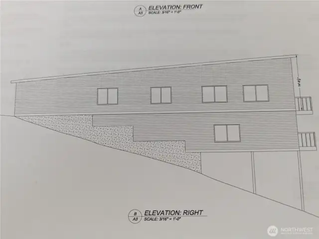Architectural Drawing of Side Elevation