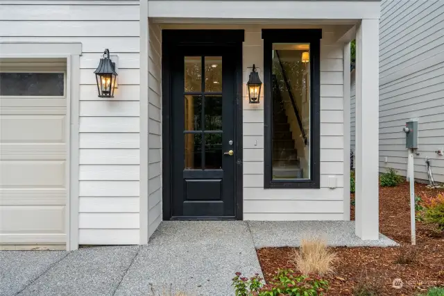 Covered front porch is perfect for seasonal decorations.