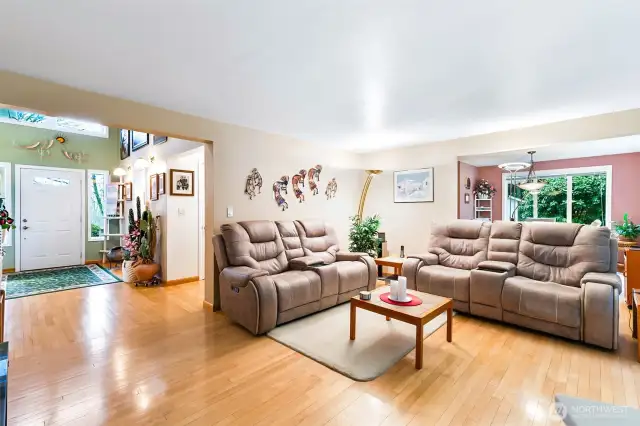 Living room and entry way.