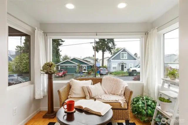 Sip your morning coffee in the sunny kitchen nook.