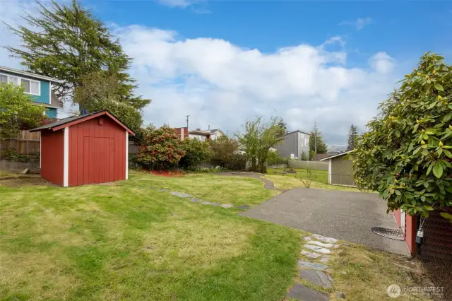 Level, useable .18 acre lot is adorned with established landscaping, and lots of wonderful green grass.