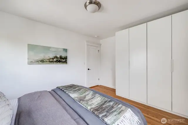 Closet organizer stays with home. Provides excess storage!