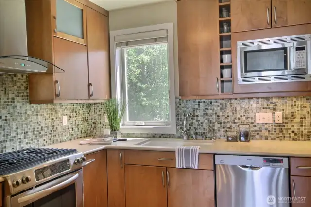 Under-cabinet lighting, built-in units.