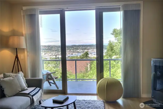 A straight view from living room.