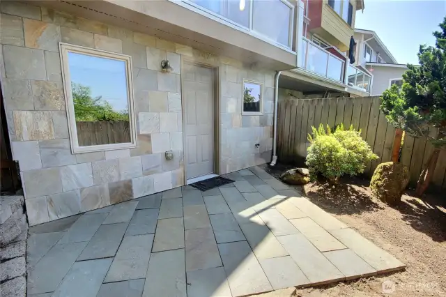 The patio looking to the home.