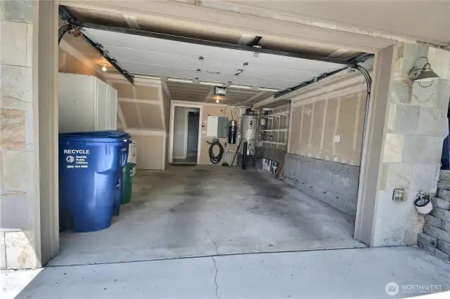 Easy access garage w, extra parking in front.
