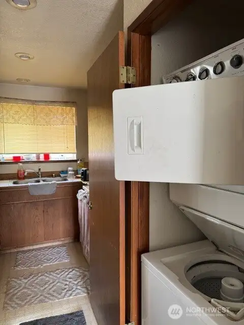 Kitchen and laundry area.