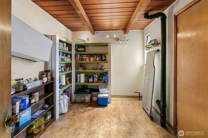 Walk-in pantry/ mudroom with New furnace and HW tank