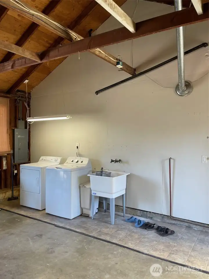 Laundry area and storage