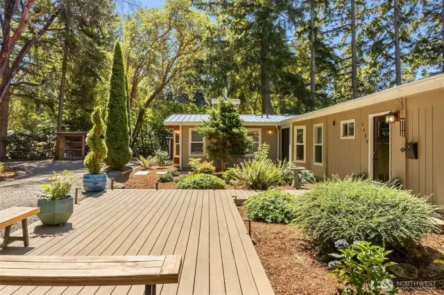 Easy to maintain landscaping and an expansive deck line with down lights for entertaining or relaxing.