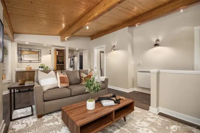 The exposed wood exudes warmth and comfort, especially in those colder months!