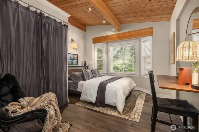 2nd of three bedrooms. Plenty of storage and even includes a built in desk!