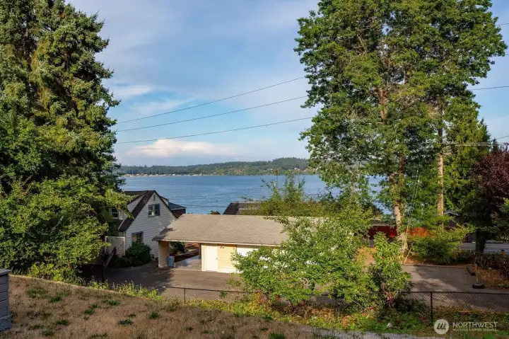 The view has been opened up since this photo, so you can see the waters of Dyes Inlet everyday.