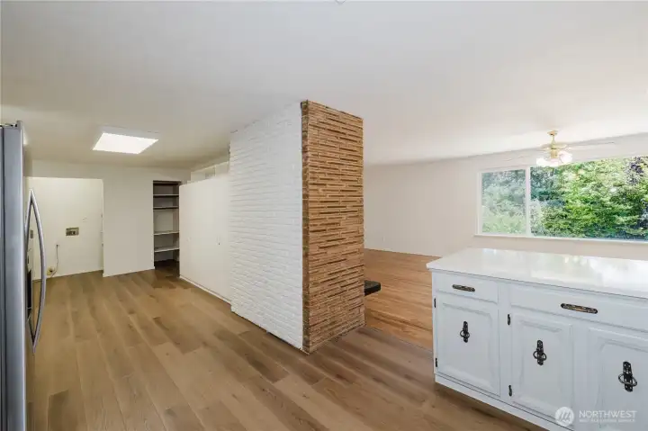 Seeing the dining room from the kitchen