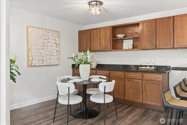 Open dining or flex space filled with natural light.