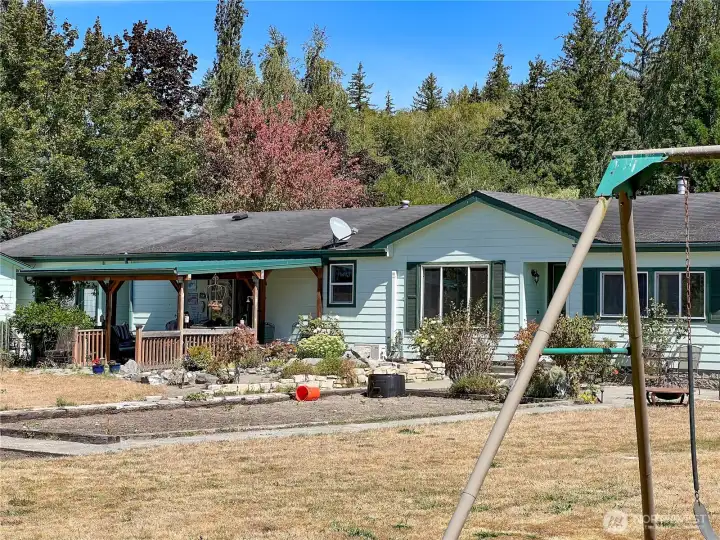 A look back of the home