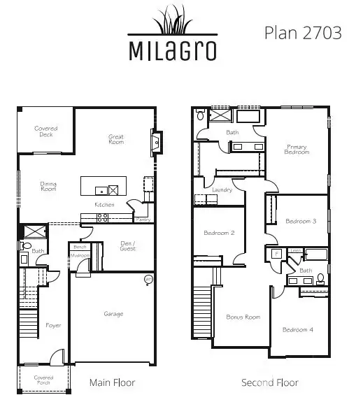2703 Floorplan rendering. Details may not be exact.