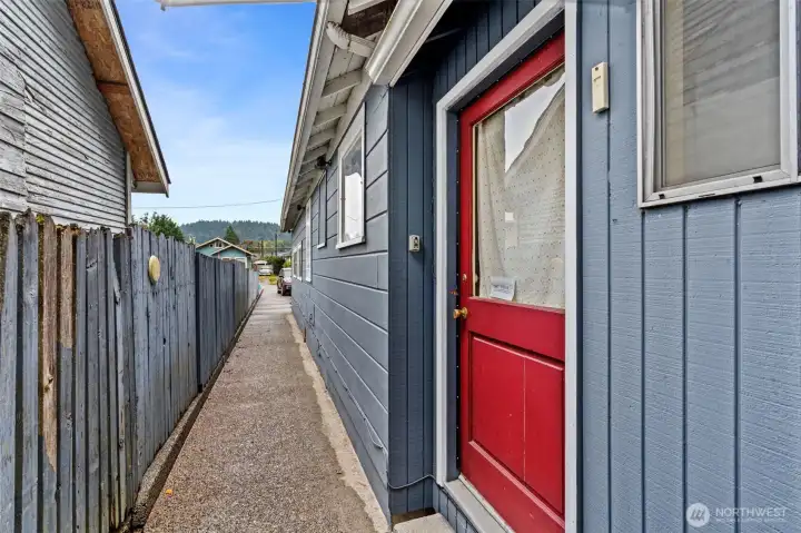 Entrance to one bedroom