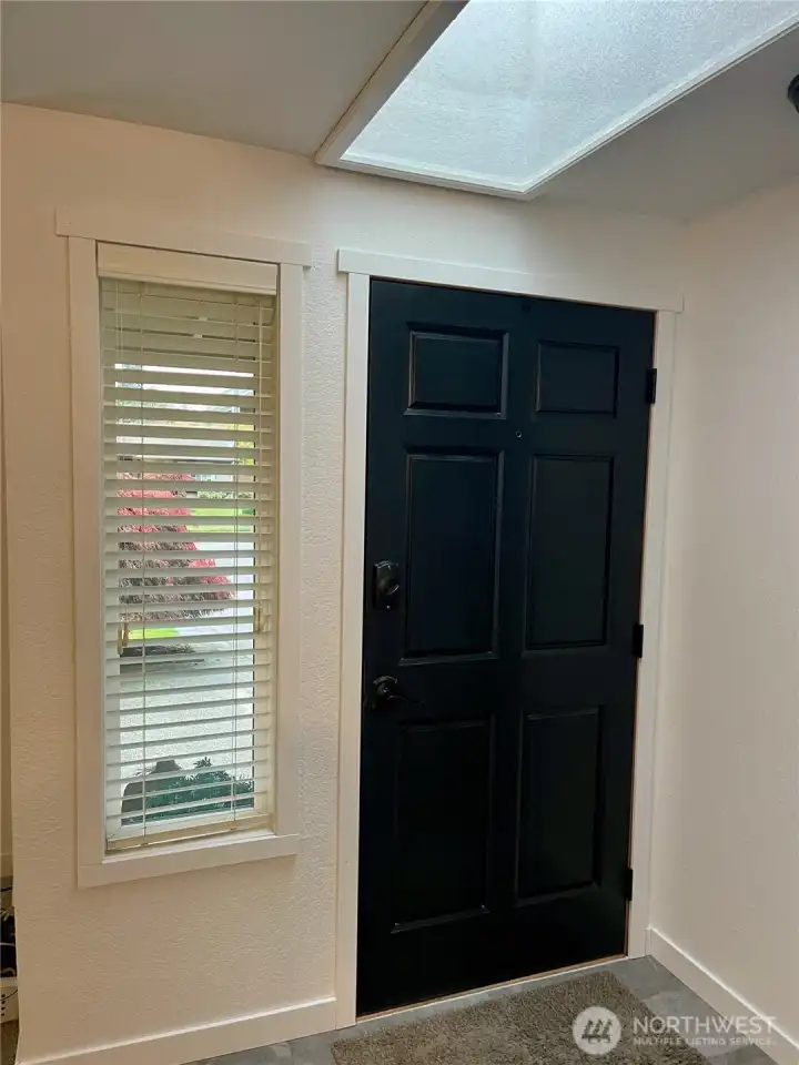 Sky light adds to the entryway...