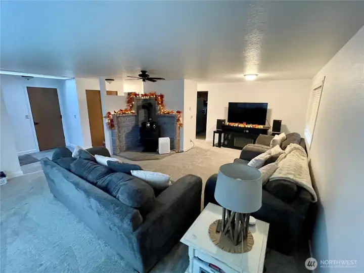 Wood stove keeps you warm...