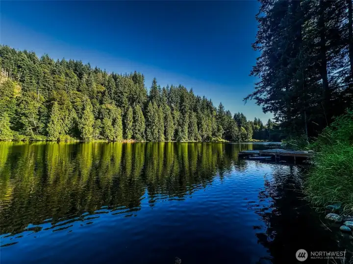 View of lake on dock looking right on rec lot