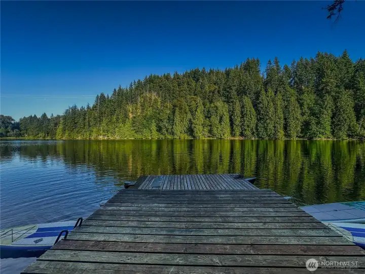 view of lake on the dock in community rec lot