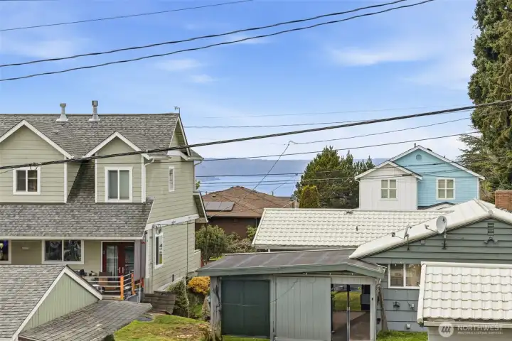 Peekaboo views from the primary suite balcony.