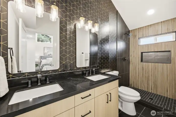 Double vanity in the primary ensuite