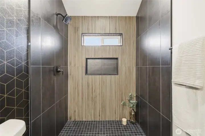 Gorgeous ensuite walk-in shower.
