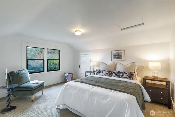 Third upstairs bedroom. Closet door opens to massive attic storage - this house has SO much storage!