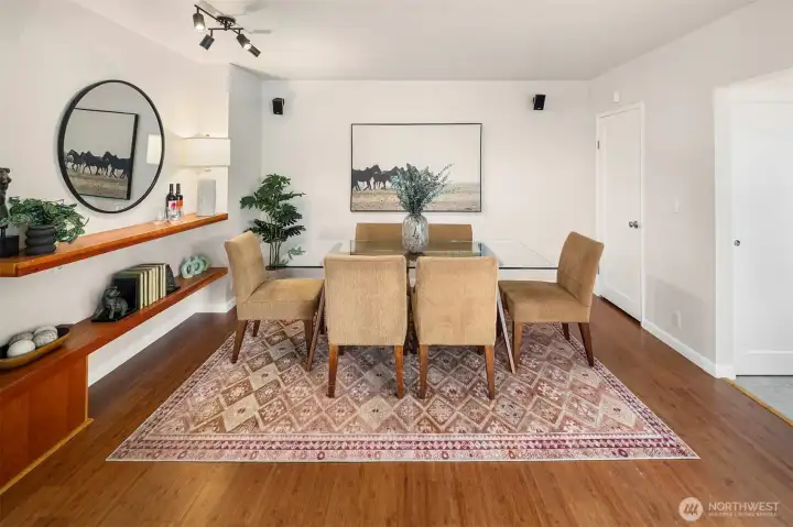 This room is just off the front entry. Note the entry closet to the far right in this picture, which is quite large. There is also a large utility closet in the corner of this room. SO MUCH STORAGE in this home!
