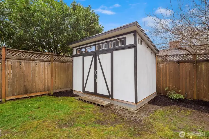 Amazing shed adds much more dry storage!