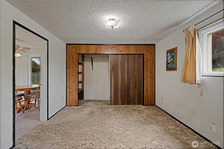 Reverse view of garage Rec Rm/4th Bdm