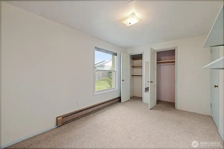 Bedroom 2 has 2 closets