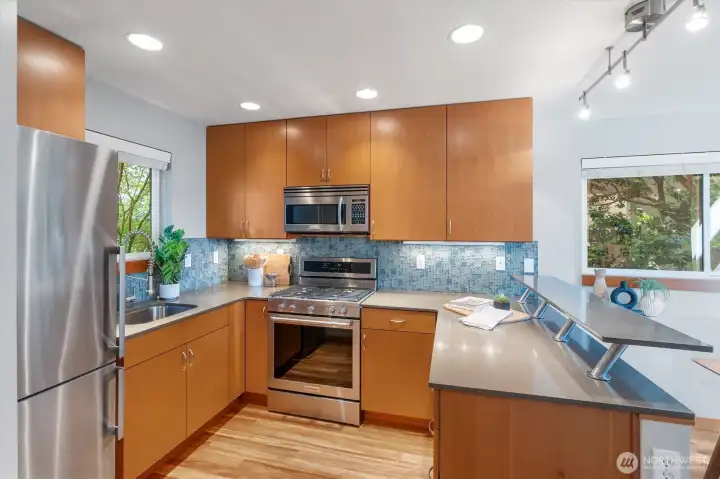 Open concept is great for hosting!