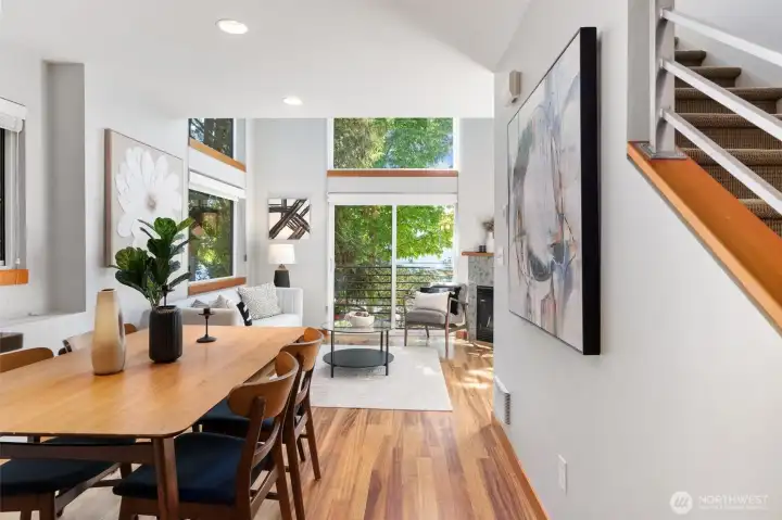 Open concept is great for hosting!