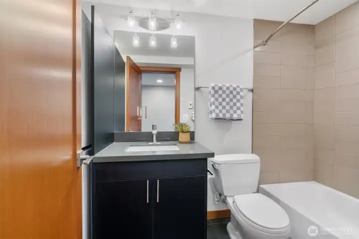 Lower level full bathroom.