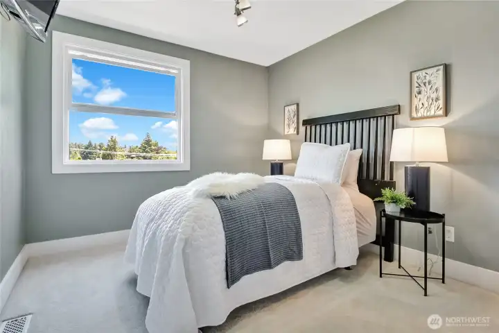 Th third bedroom is also located at the back side of the house.