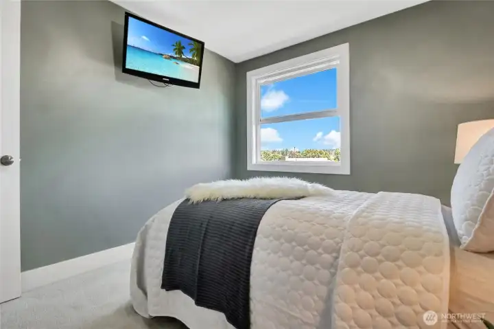 Another view of the third bedroom at the back of the home