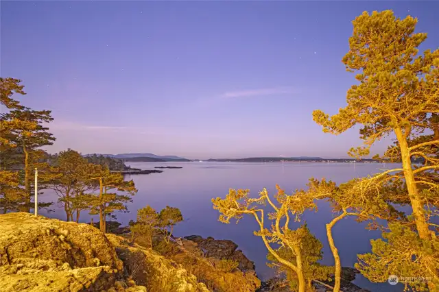 Water view at dusk