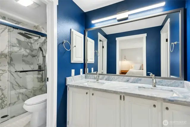 Remodeled primary ensuite bathroom