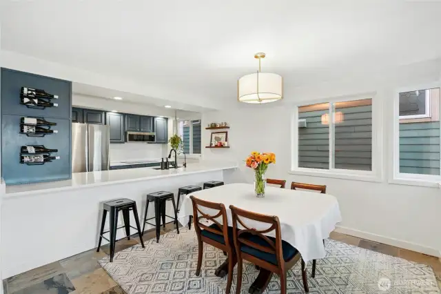 dining room could fit a 6 or 8 person table